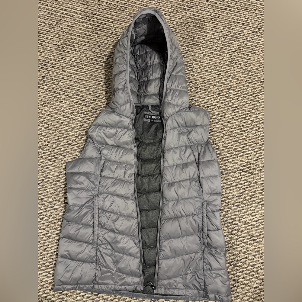 Steve Madden Charcoal Quilted Vest
